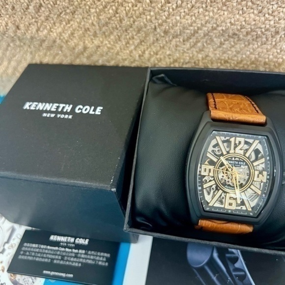 Kenneth Cole Skeleton Dial Designer Luxury Sport Men’s Watch - Picture 7 of 7